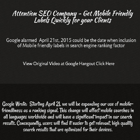 Attention SEO Company- Get mobile friendly labels quickly for your clients