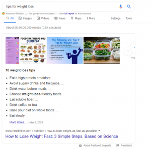  Bulleted List Featured Snippet